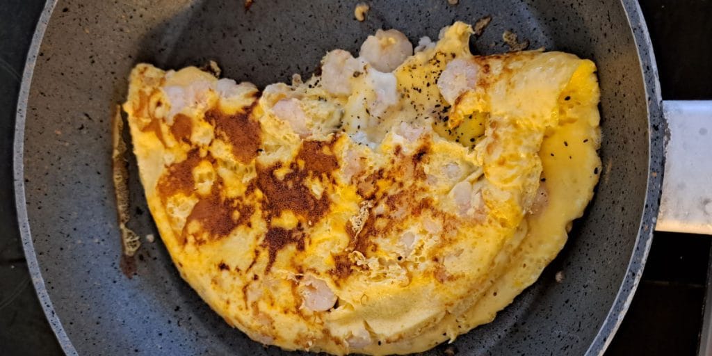 Omlet, kozice
