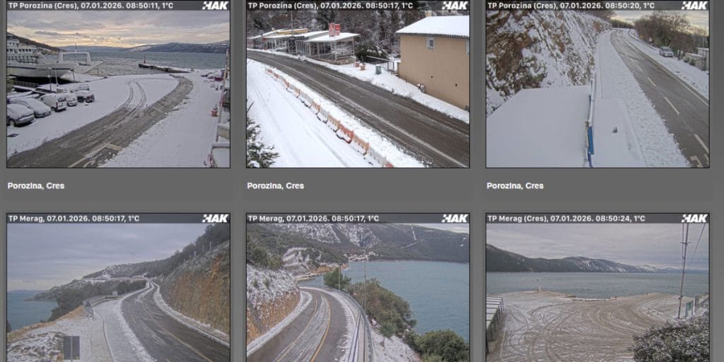 Snijeg na Cresu i Krku